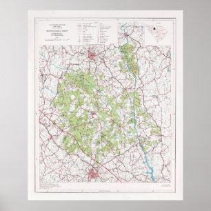 Sumter National Forest Map (1975)  Poster