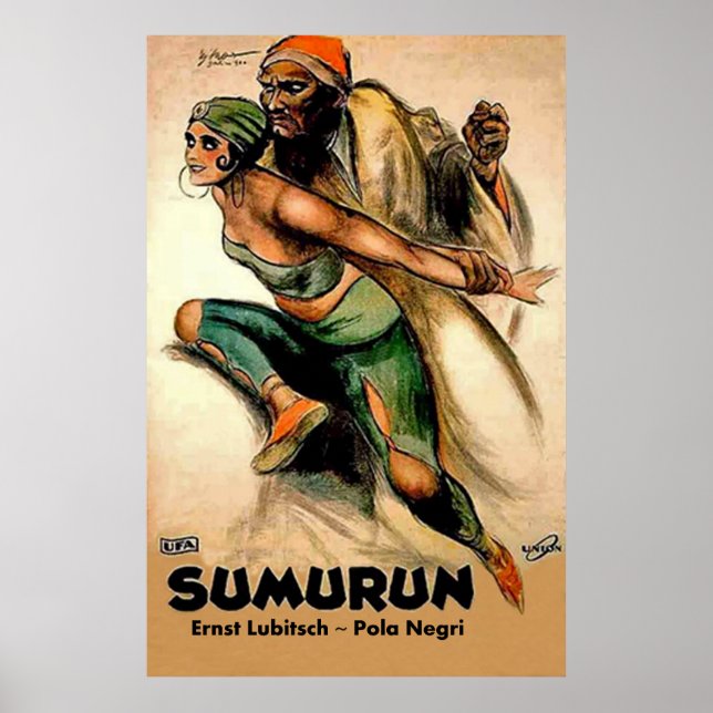 SUMURUN~Ernst Lubitsch ~ Pola Negri ~ Germany 1920 Poster (Front)