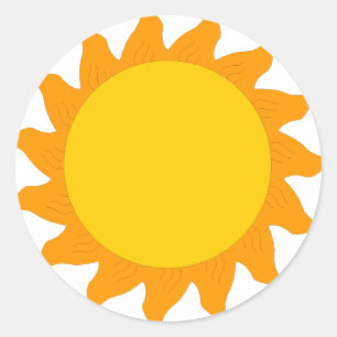sun[1] classic round sticker