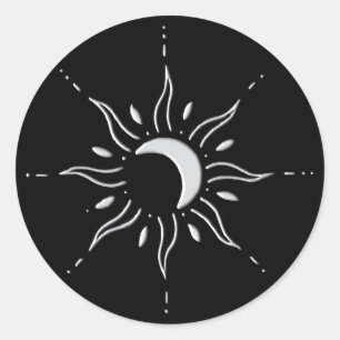 Sun 3 classic round sticker