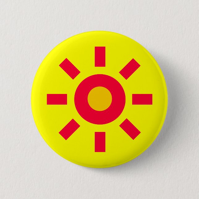 Sun 6 Cm Round Badge (Front)