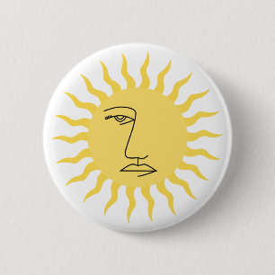 Sun 6 Cm Round Badge