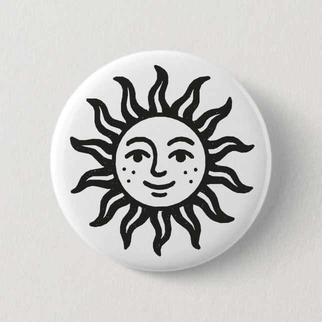 Sun 6 Cm Round Badge (Front)