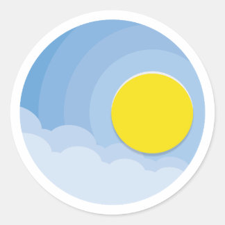 sun above the clouds classic round sticker