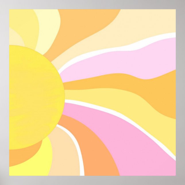 Sun abstract art poster (Front)