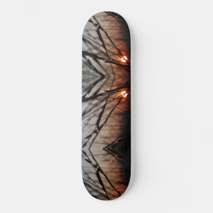 Sun abstract Fractal 20.6cm Skateboard