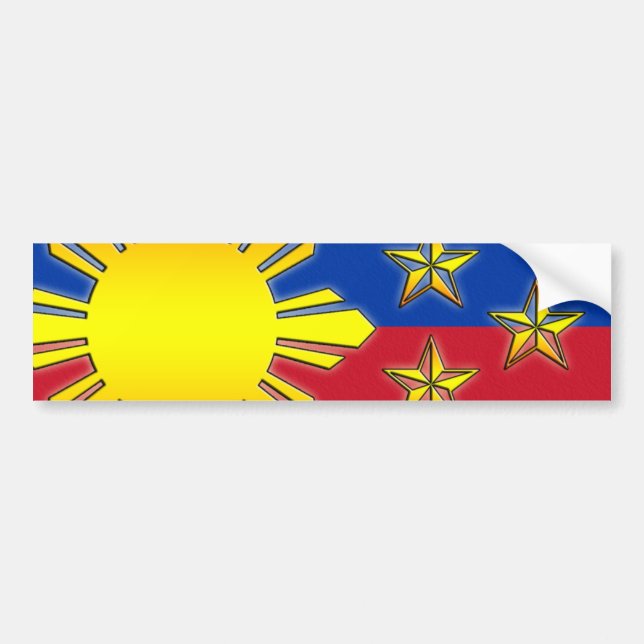Sun and 3 Stars Bumper Sticker (Front)