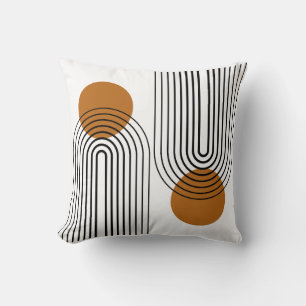 Sun and Black Minimalist Bohemian Cushion