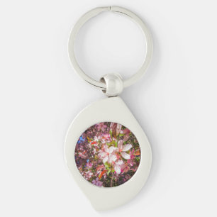 Sun and clouds Nature blooms Heart in flowers Key Ring