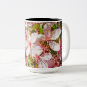 Sun and clouds Nature blooms Heart in flowers Two-Tone Coffee Mug
