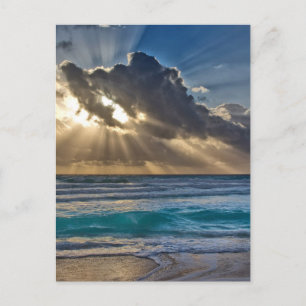 Sun and Clouds over Ocean Postcard