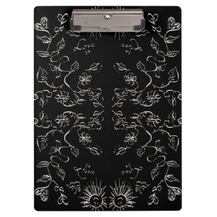 Sun And Flowers Pattern Clipboard