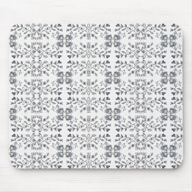 Sun And Flowers Pattern Mouse Mat (Front)