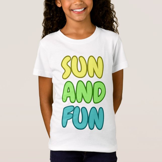 Sun And Fun Fine Jersey T-Shirt (Front)