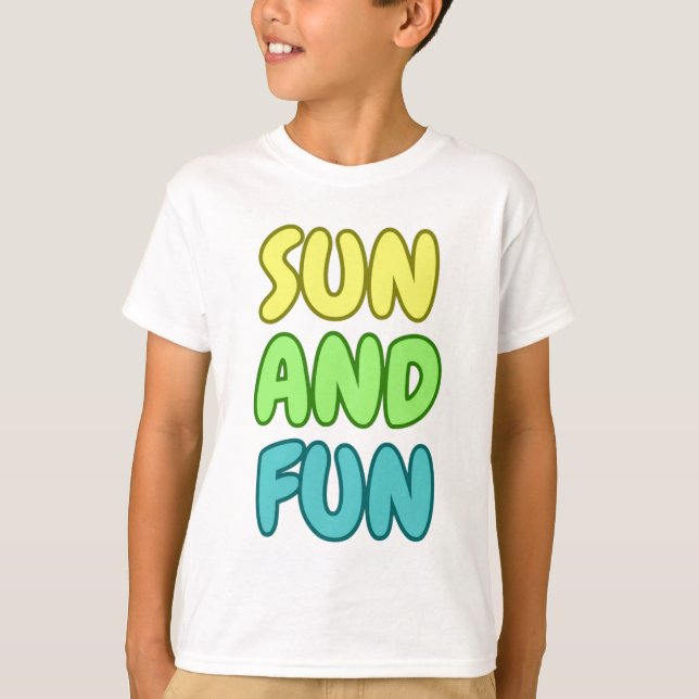 Sun And Fun Kids T-Shirt (Front)