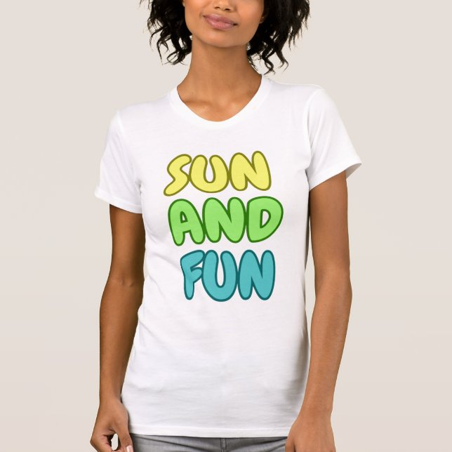 Sun And Fun  Slim Fit T-Shirt (Front)