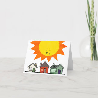 Sun and Houses Card