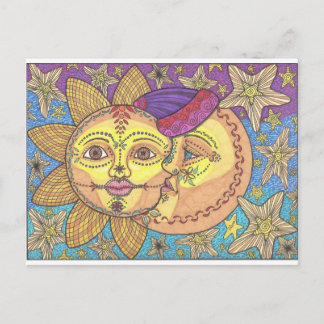 Sun and Moon 2 Postcard