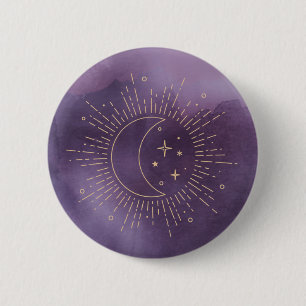 Sun and Moon 6 Cm Round Badge