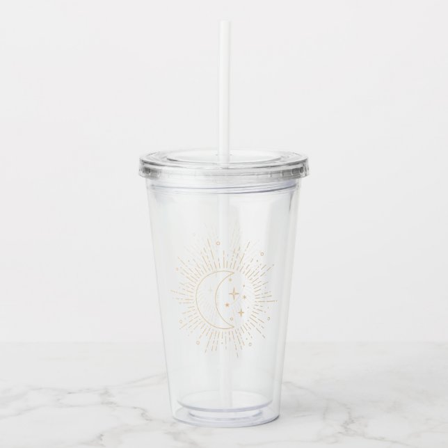 Sun and Moon Acrylic Tumbler (Front)