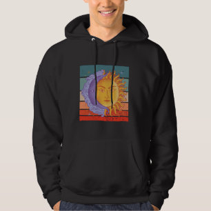 Sun and moon art cosmic harmony day and night bala hoodie