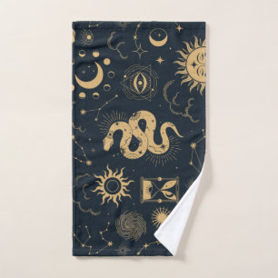 Sun and Moon -Astronomy Witch Hand Towel