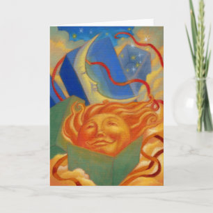 Sun and moon birthday card