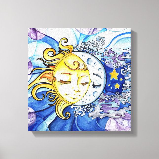 Sun and moon canvas print (Front)
