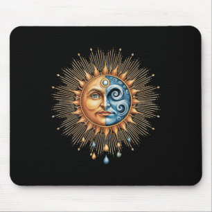 Sun And Moon Celestial Boho Mystical Hipe 90s  Mouse Mat