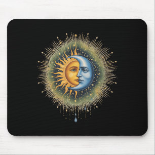 Sun And Moon Celestial Boho Mystical Hippie 90s Mouse Mat
