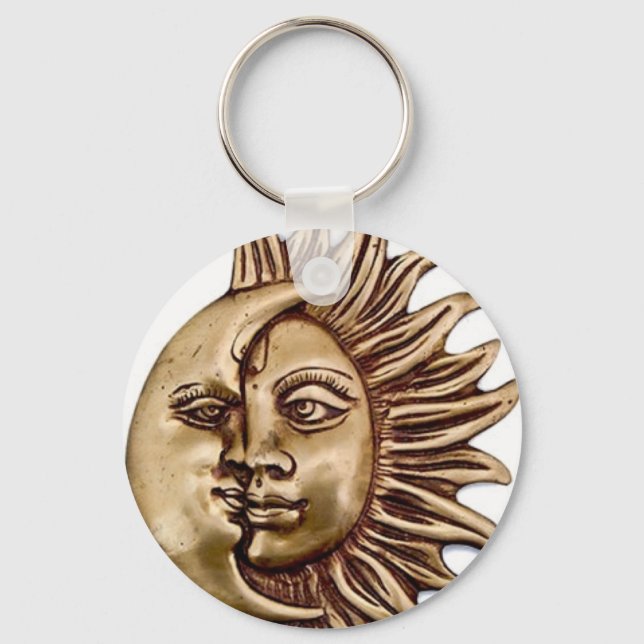 SUN AND MOON CHARM DESIGN KEY RING (Front)
