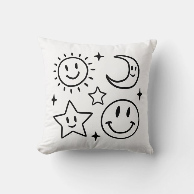 Sun and moon cushion (Front)