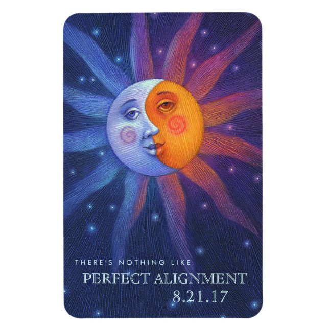 Sun and Moon Eclipse Perfect Alignment 4 x 6 Magnet (Vertical)
