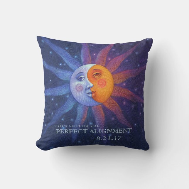 Sun and Moon Eclipse Perfect Alignment Cushion (Front)
