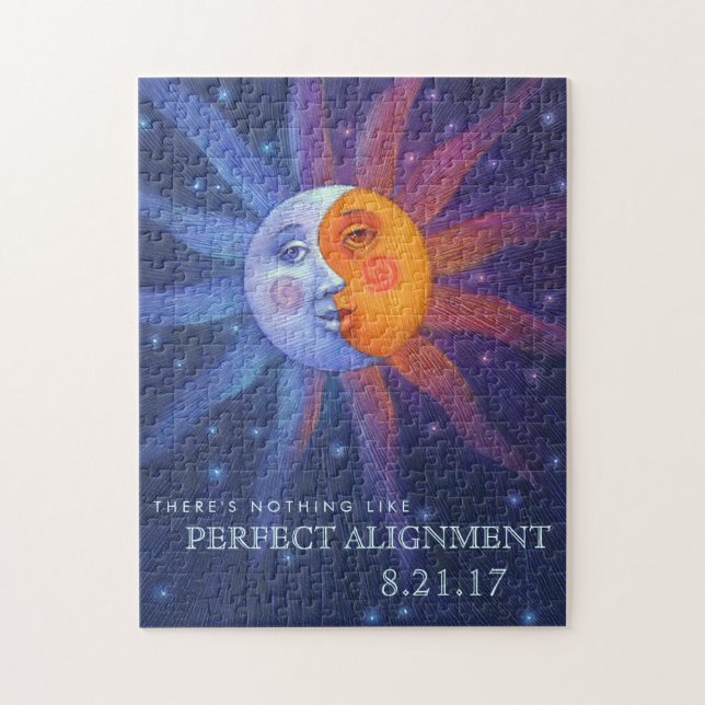 Sun and Moon Eclipse Perfect Alignment Jigsaw Puzzle (Vertical)
