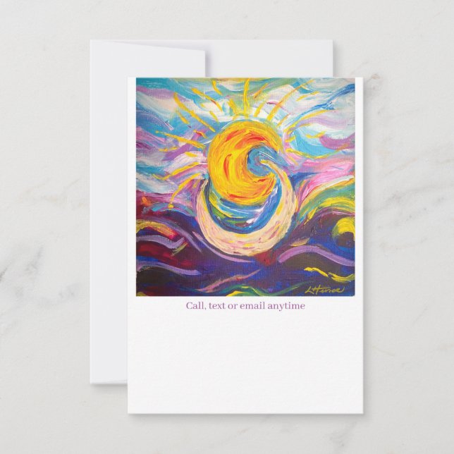 "Sun and Moon" Flat Note Card (Front)