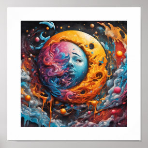 Sun and Moon intertwined Poster