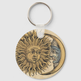 Sun and Moon Key Ring
