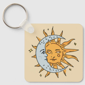 Sun and Moon Key Ring