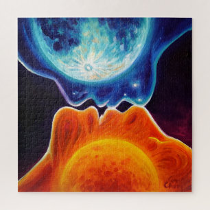 Sun and moon kiss  jigsaw puzzle