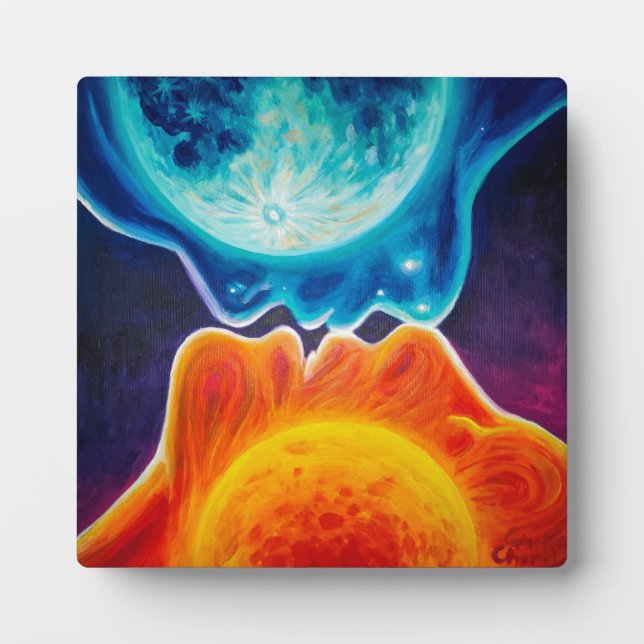 Sun and moon kiss  plaque (Front)