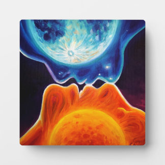 Sun and moon kiss plaque