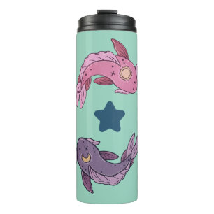 Sun and Moon Koi Fish Celestial Pisces Art Thermal Tumbler