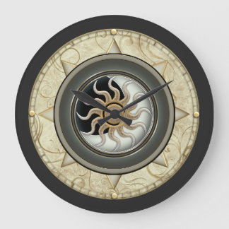 Sun And Moon Large Clock
