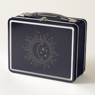 Sun and Moon Metal Lunch Box