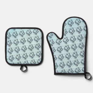 Sun and Moon Oven Mitt & Pot Holder Set