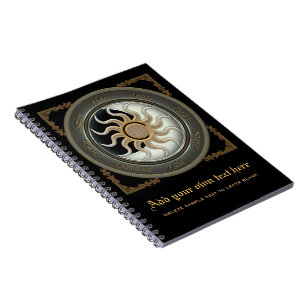 Sun and Moon Pagan Wheel Notebook