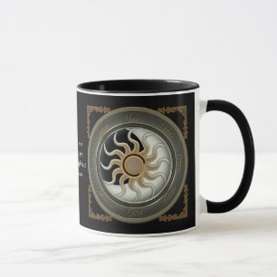 Sun and Moon Pagan Wheel Personalised Mugs