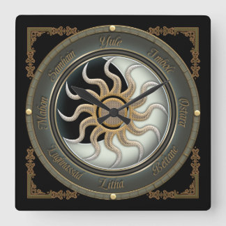 Sun and Moon Pagan Wheel Wall Clock