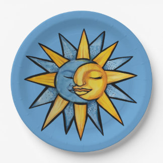 Sun and Moon Paper Plate
